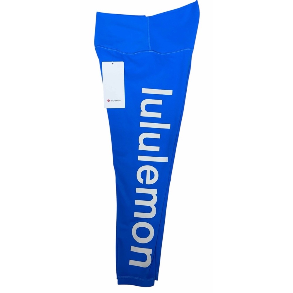 Lululemon Align HR Crop 23" Graphic PDBL Pipe Dream‎ Blue NWT Women's Size 8